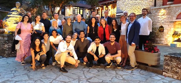 BIOREMIA group photo at a dinner restaurant