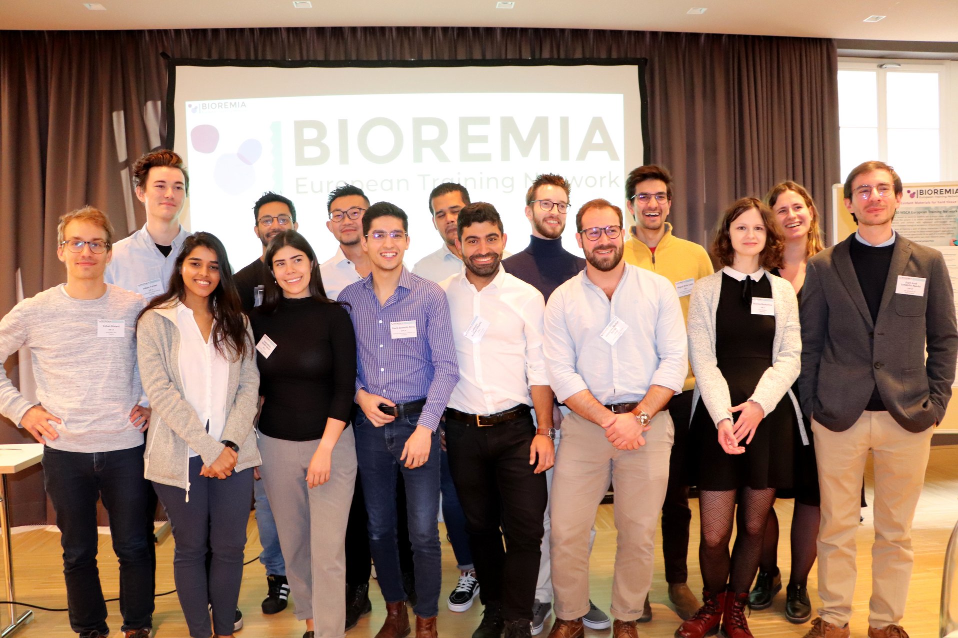 Group photo of BIOREMIA ESRs at the Workshop Science Communication & Presentation Skills in Dresden