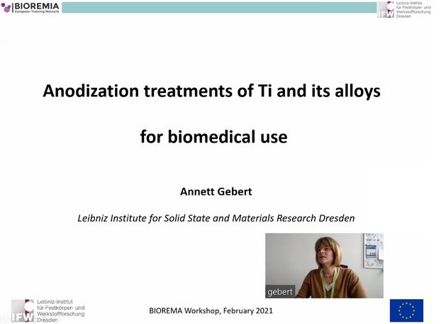 Annett Gebert presenting at BIOREMIA Winter School