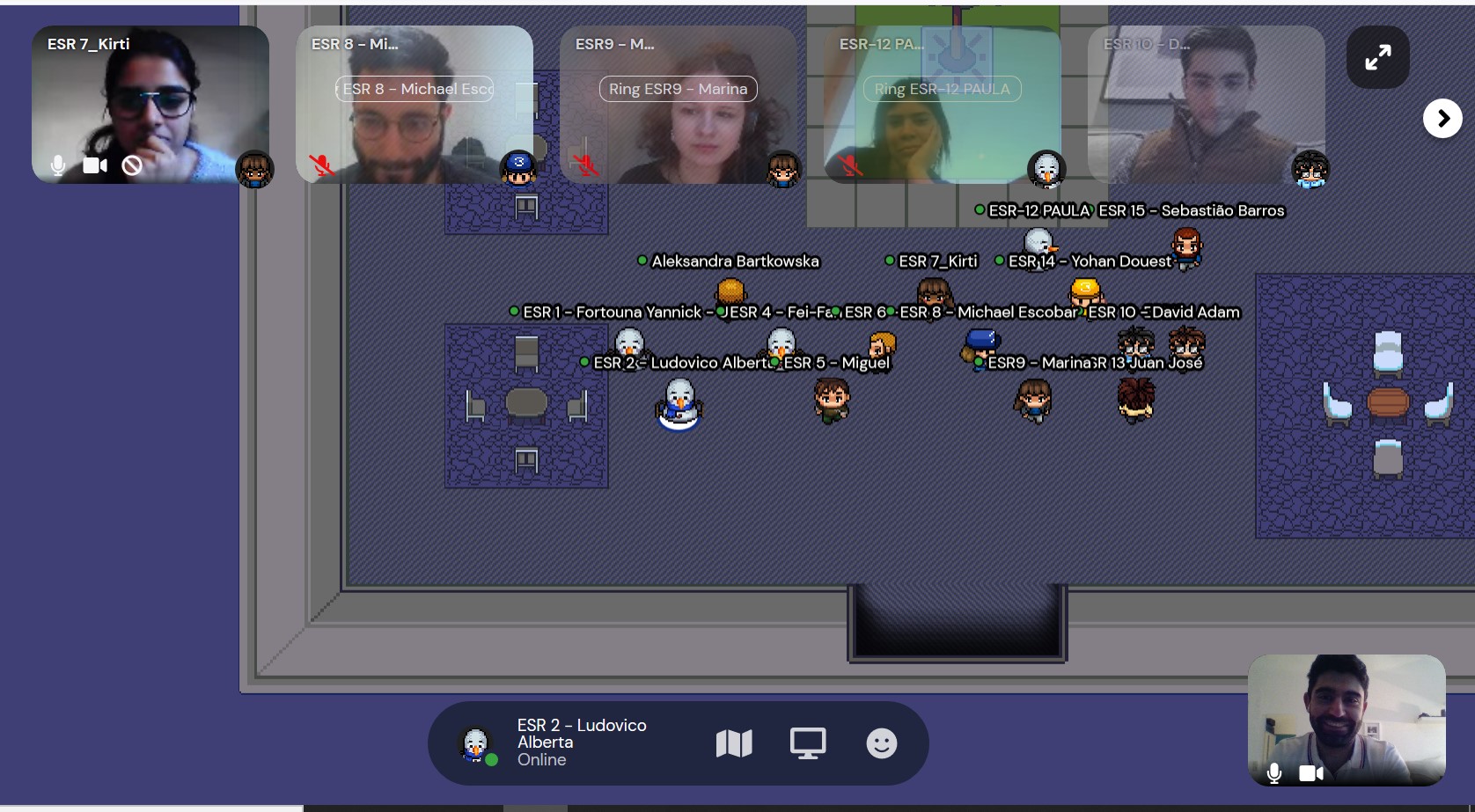 Virtual networking event on Gather.Town platform