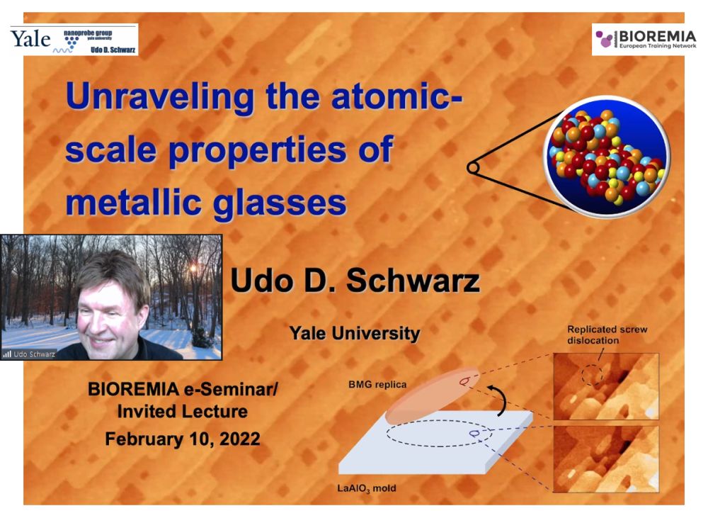 Image of one slide of the e-seminar with Prof. Schwarz from Yale University, USA